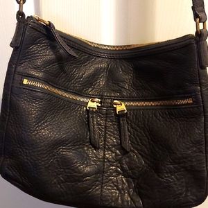 Fossil Black Leather Crossbody